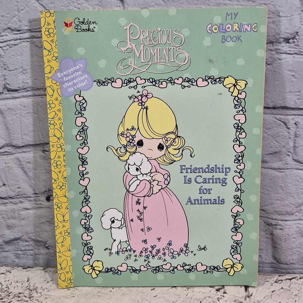 Golden Books Precious Moments Friendship Is Caring For Animals My Coloring Book